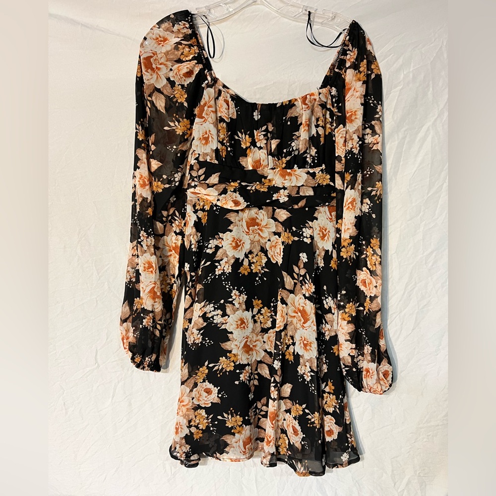 Blu pepper off the shoulder flowy dress floral
